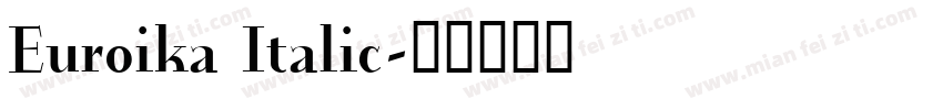 Euroika Italic字体转换